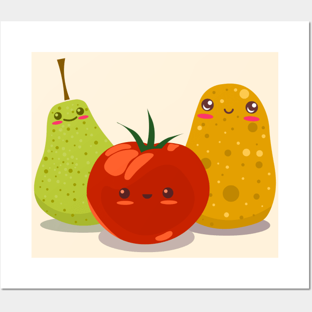 Funny Fruits Fun Pack 2 Wall Art by LironPeer